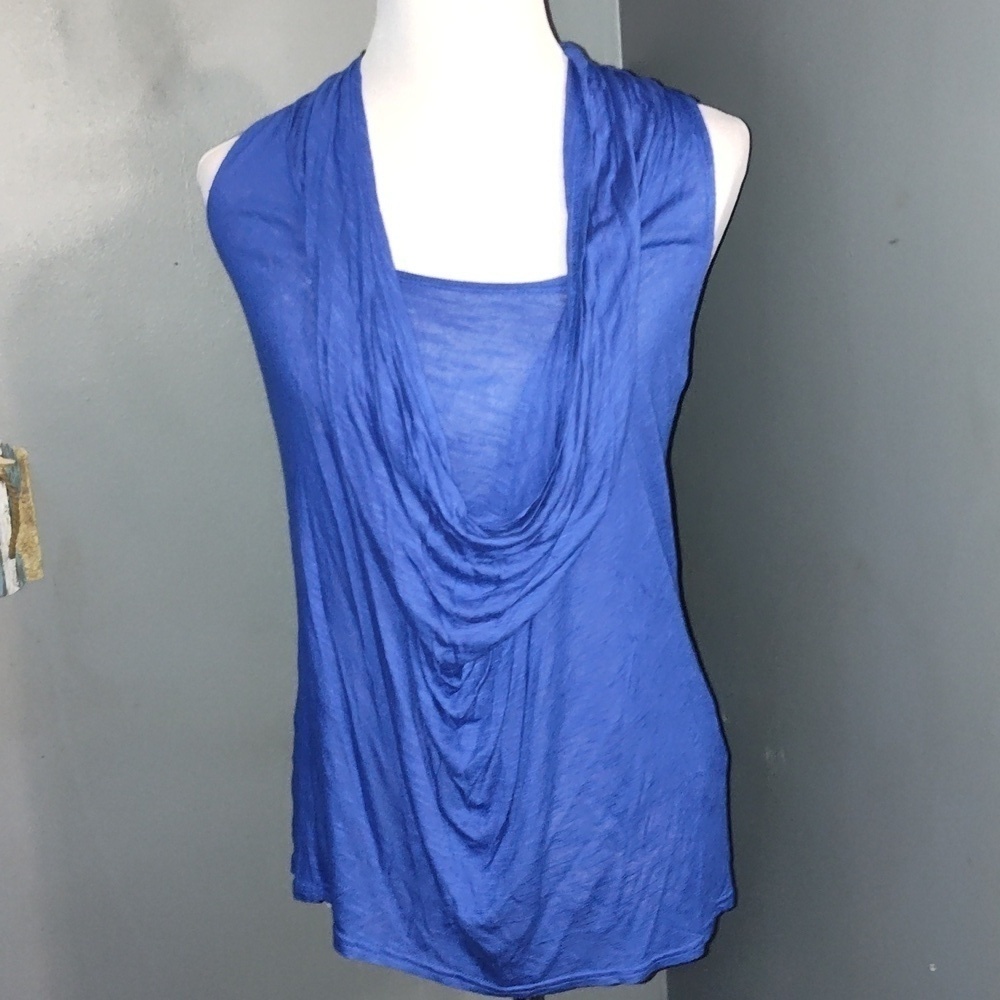 Miss me dark bright blue sleeveless shirt size large